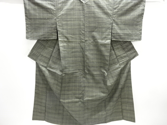 JAPANESE KIMONO / TSUMUGI / WOVEN GRID